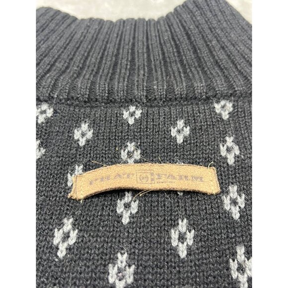 Phat Farm Mens XXL Nordic Zip Pocket Sweater In Black & Gray Christmas - Picture 12 of 14